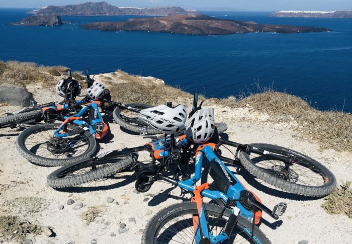 Santorini Island on an E-bike